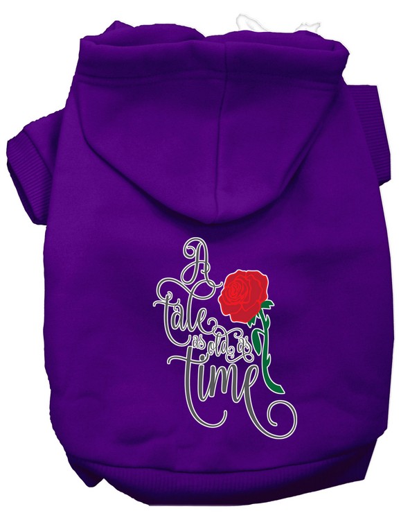 Timeless Tale Screen Print Dog Hoodie Purple XXL